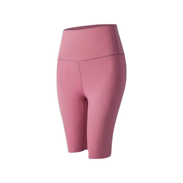 Women's High Elastic Yoga Shorts - Magenta Pink