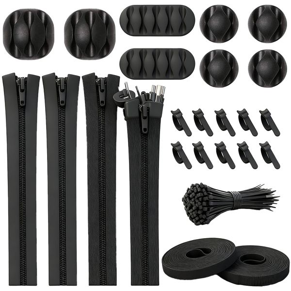 Reusable Multi-Purpose Cord Management Organizer Kit-126pcs