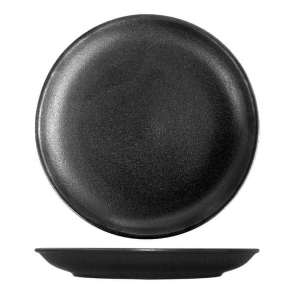 Sublime Tempest 19,5CM Black Coupe Plate - 6 Pack