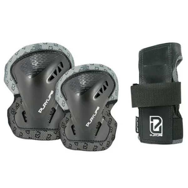 Playlife Adult Tri-Pack – Black Protection Gear