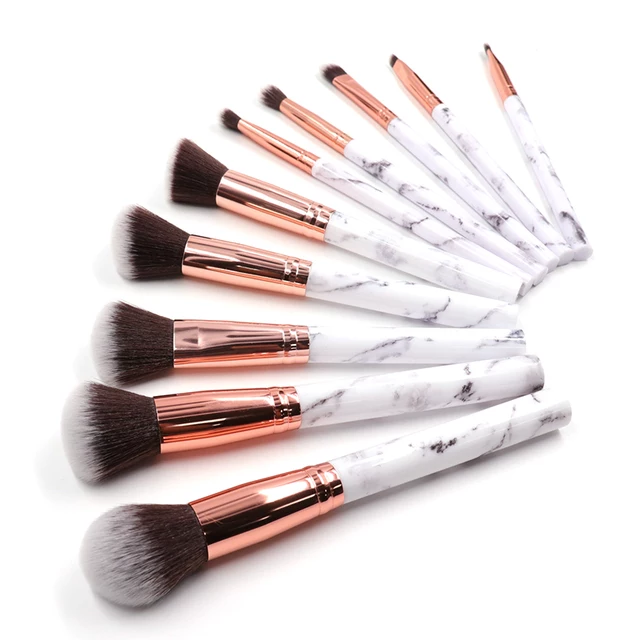 10 Piece Marble styled Make Up Brush Set Shop Today. Get it Tomorrow