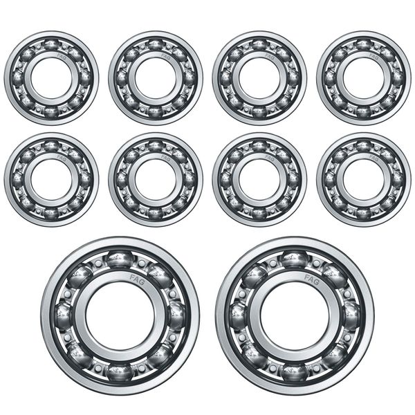 6202-Open Style Deep Groove Ball Bearings, 15-35x11mm (10 Pack)