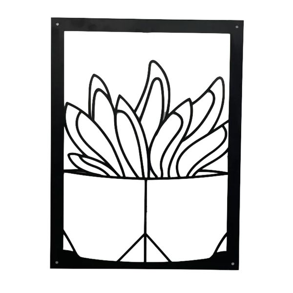 Decor Cactus Plant Wall Art Hanging - Autumn - 21cm
