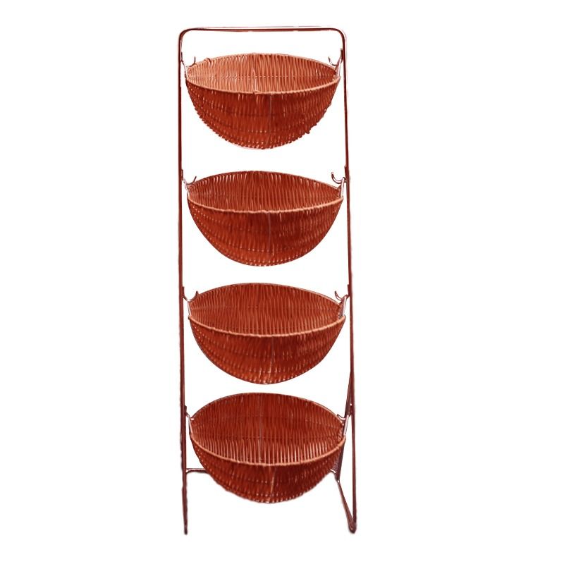 4Tier Woven Basket Fruit and Vegetable Storage Stand Shop Today. Get