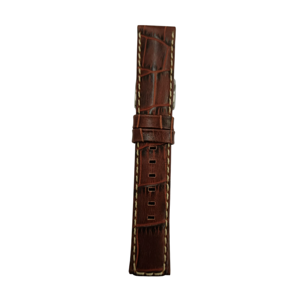 18mm Brown Alligator Grain Watch Strap