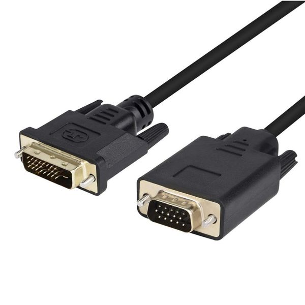 DVI-D 24+1 to VGA Cable for Computer, PC Host, Laptop 1.8m