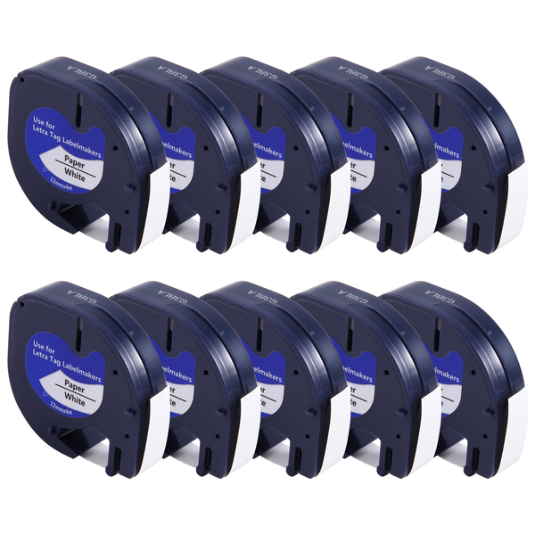 10Pcs Label Maker Refills for Dymo Letratag Refills