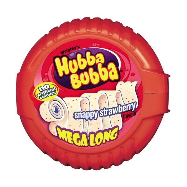 Hubba Bubba Bubblegum Tape Mega Long Snappy Strawberry 3 x 56g