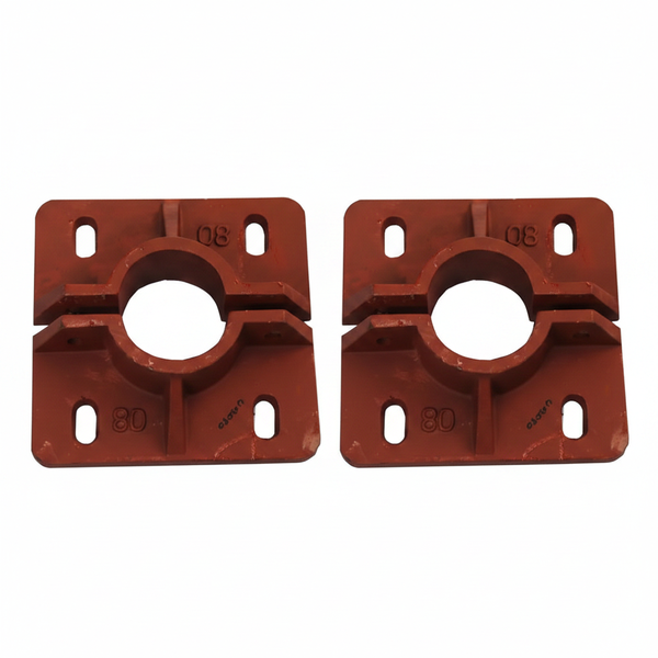 Durable Cast Iron Base Plate 40mm for Stability and Support - 2 Pack
