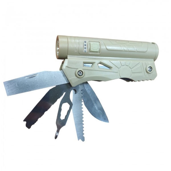Tourist Set Flashlight With A Set of Multitool tools 6 in 1 Tourist Set