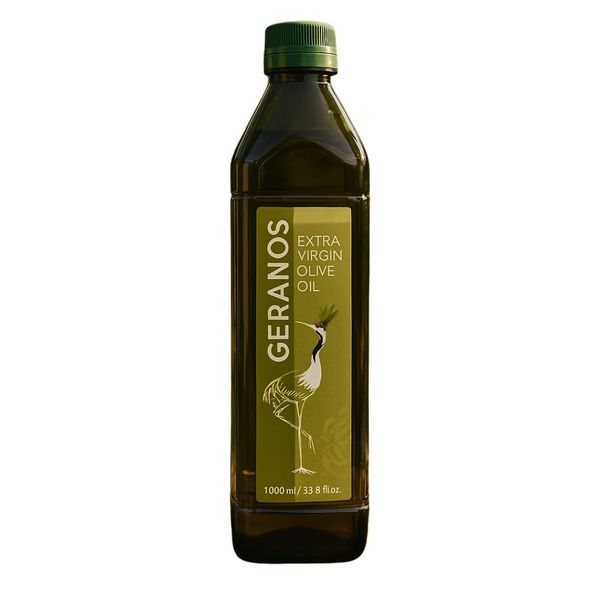 Geranos Extra Virgin Olive Oil 1000ml - Cold-Pressed, Premium Quality