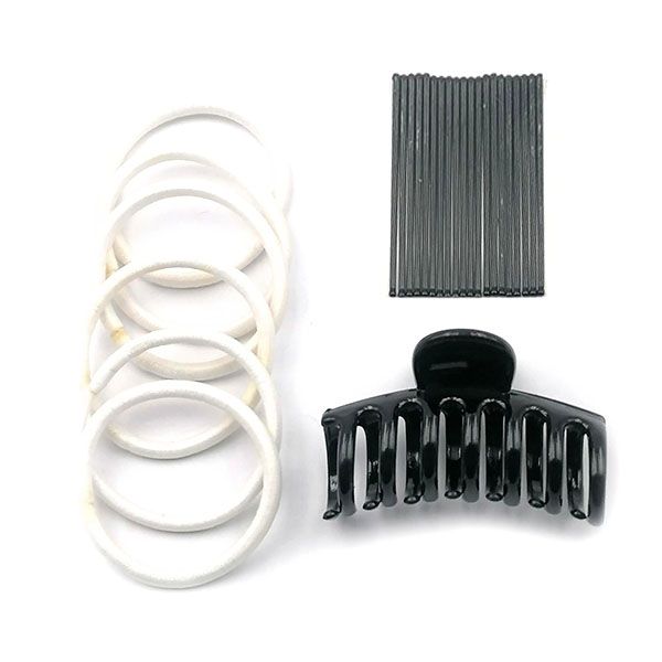 School Hair Accessories - White/Black 27 Pieces