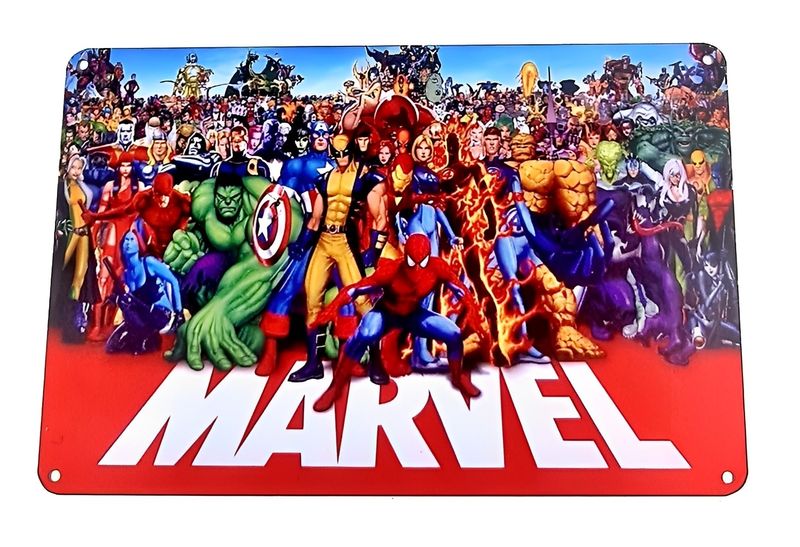 Superhero - Marvel Vintage Style Metal Tin Sign for Café - Bar Wall Décor