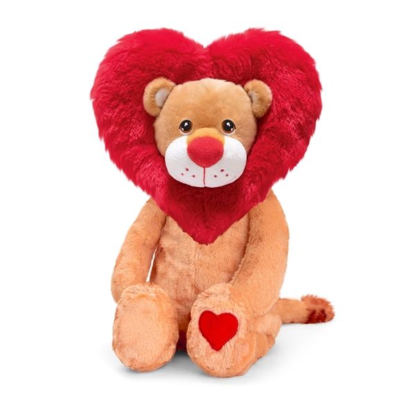 Keeleco Wild Heart Lion 28cm - Eco-Friendly Valentine Plush Toy