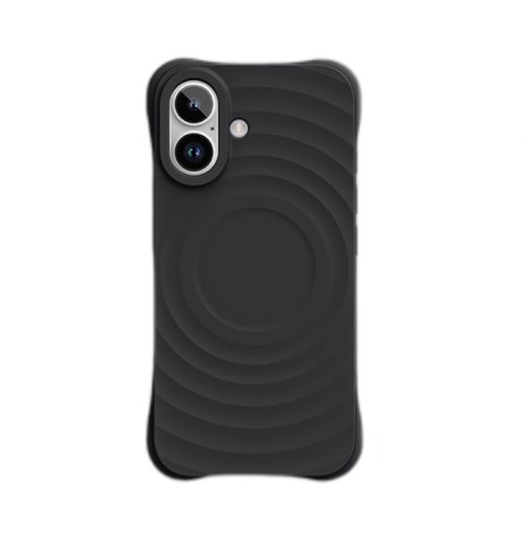 Black Wave Magnetic Iphone 16 Series Case Cover