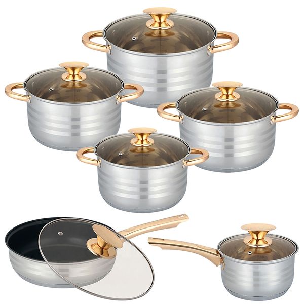 Professional 12 Piece High-Quality Stainless Steel Set (HF-1808)