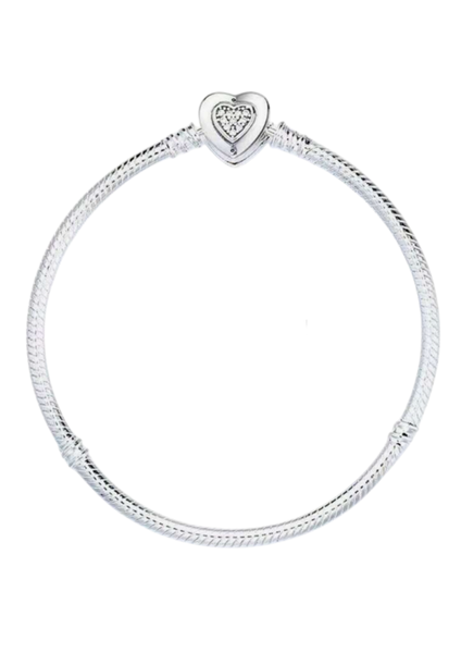 925 Sterling Silver Snake Bone Charm Bracelet