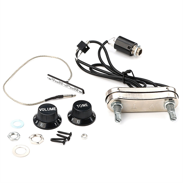 Violin Pickup Piezo Transducer Bridge Set with Tone Volume Knob
