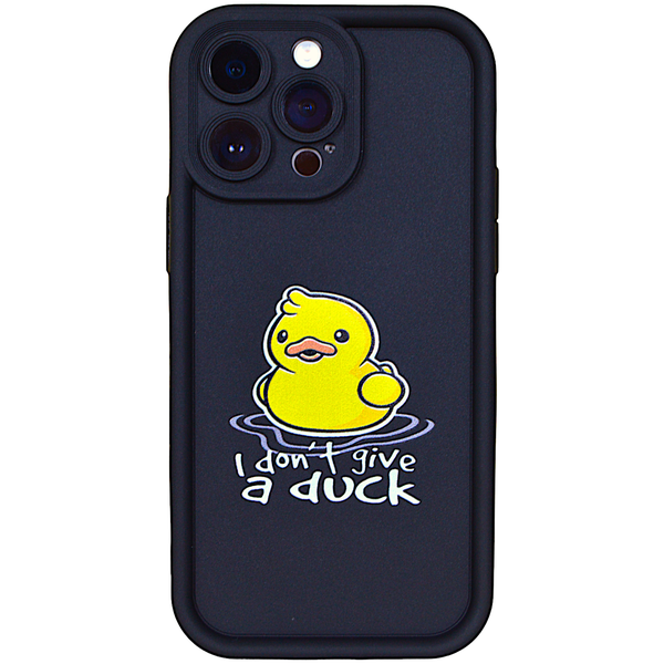Black - Phone Case with Bubble Edge &amp; Don't Give a Duck - Iphone 14 Pro Max