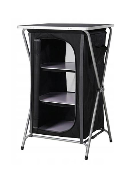 Camping Cabinet Foldable - black