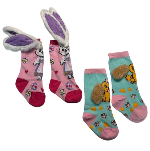 Kids 3D Socks - Size: 3-6 - Set of 2