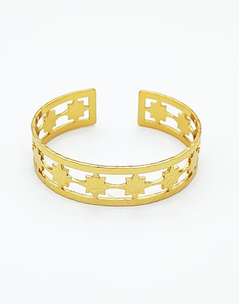 Gold-Plated Stainless Steel Bracelet Adjustable Size