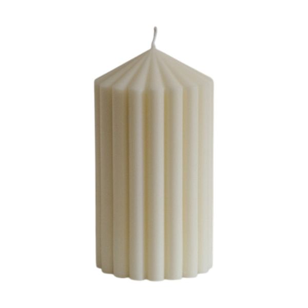 Nordic Geometric Line Art Soy Wax Candle - Nude
