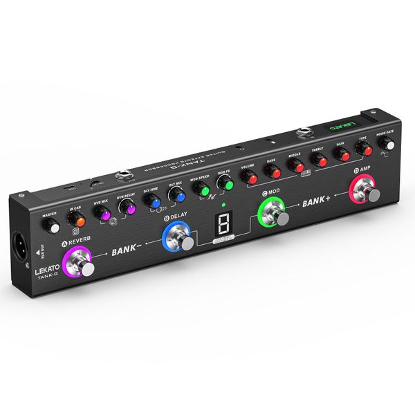 LEKATO Multi Effects Guitar Pedal 2 Mode 36 Presets Bluetooth Audio Stream
