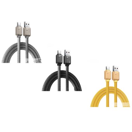 Remax 66W USB-A to Type-C Braided Fast Charging Cables - 3 Pack, 1.2m Image