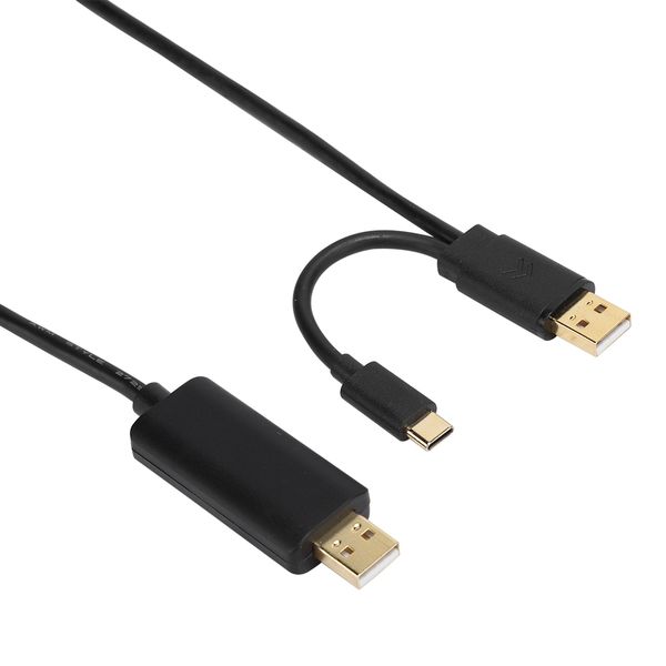 2-in-1 USB 2.0 Male to Male &amp; Type C Cable