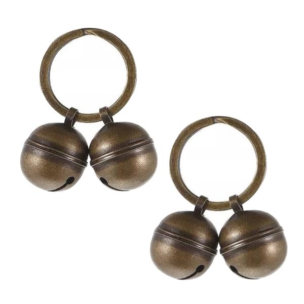Pet Collar Bell Pendant Stainless Steel Accessories 5cm - Set of 2