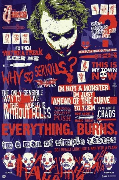 DC Comics - Joker Quotography Poster
