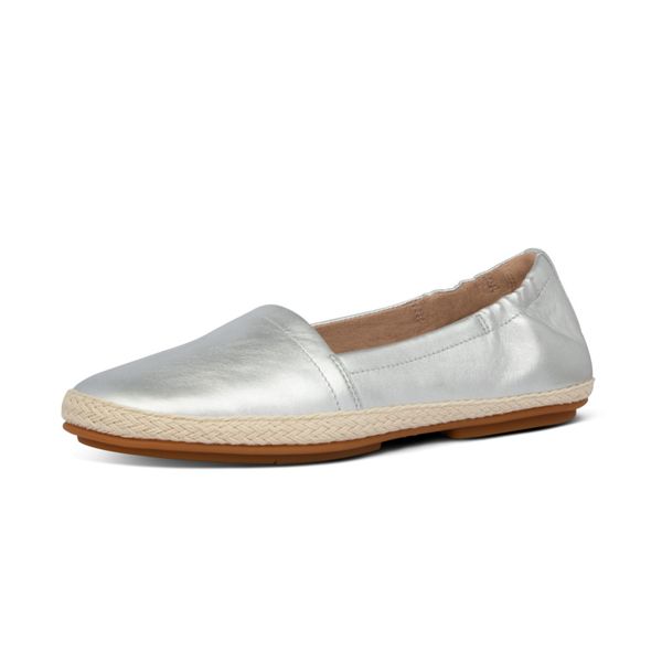 FitFlop Siren Leather Espadrille - Silver