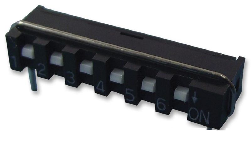 Multicomp Pro (SIP-06A) DIP / SIP Switch, SPST, 5 VDC, 10 mA