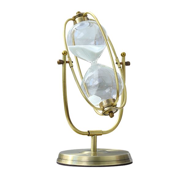 Simple Glass Hourglass Rotation Timer Home Decoration &amp; Ornament 15/30 Mins
