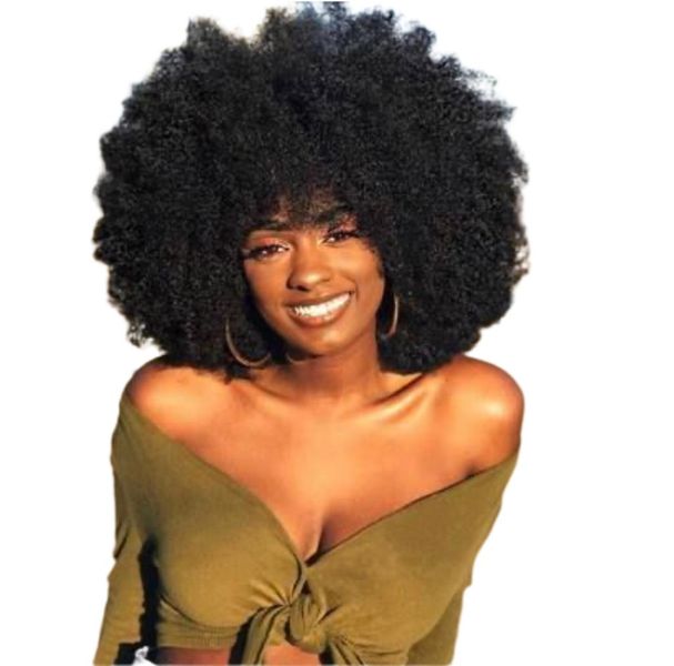 14" Short Afro Human Hair Wig