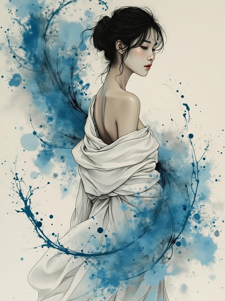 Modern Canvas Wall Art Home Decor - Blue Desire
