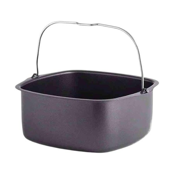Square Air Fryer Cake Mold with Handle - Black