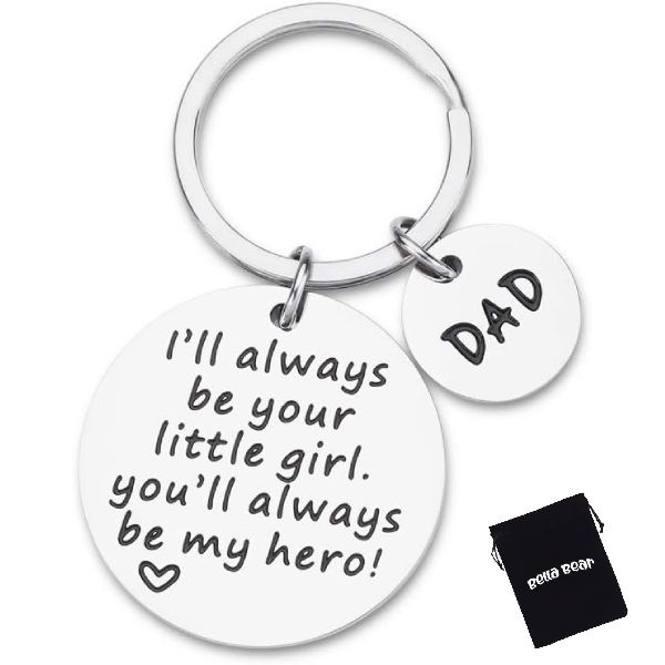 FATHERSDAY Keychain - I will always be your Little Girl &amp; BellaBear Pouch