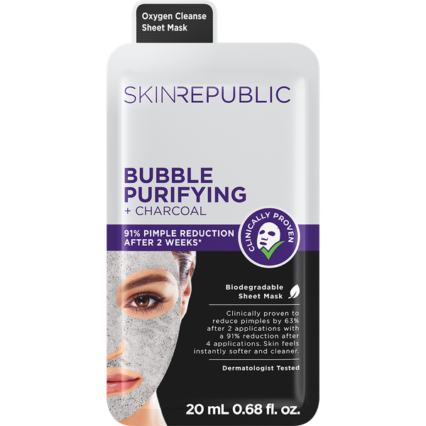 Skin Republic Bubble Purifying + Charcoal Face Mask Sheet
