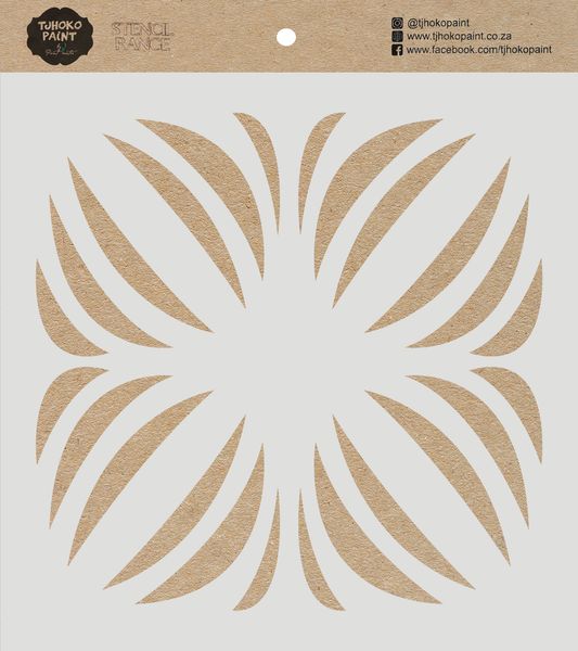 Tjhoko Paint Stencil - 15x15cm - Floral Radiance