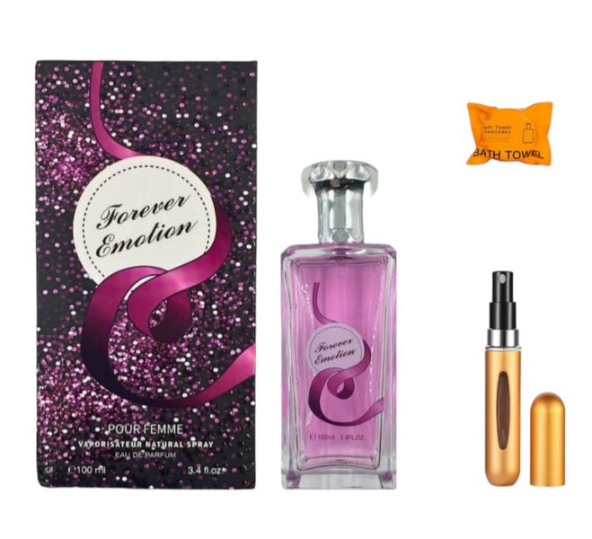 Forever Emotion Perfume &amp; Mini Perfume Bottle &amp; Compressed Towel