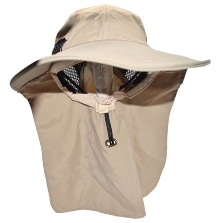 Unisex Wide Brim Outdoor Protection Sun Hat With Neck Flap Cover