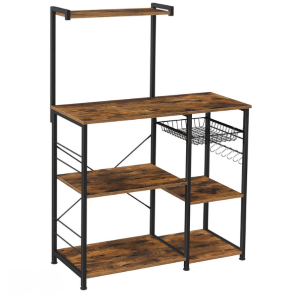 Anchor Kitchen Baker's Rack 90cm 4-Tier | Microwave Stand Storage Shelf