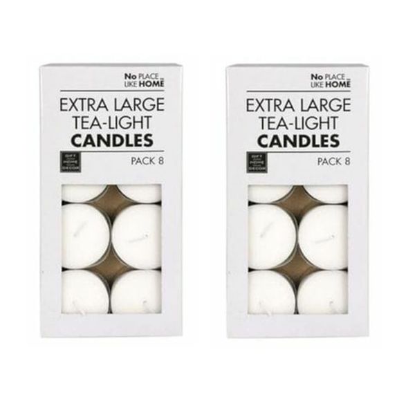Luxury Large Tealight Candles - Set of 8 - Pack of Two