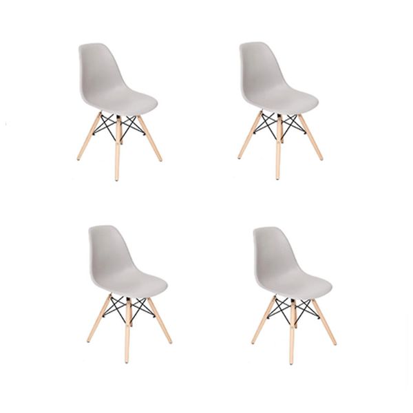Proteas Wood Leg Chairs- Pack of 4- Grey