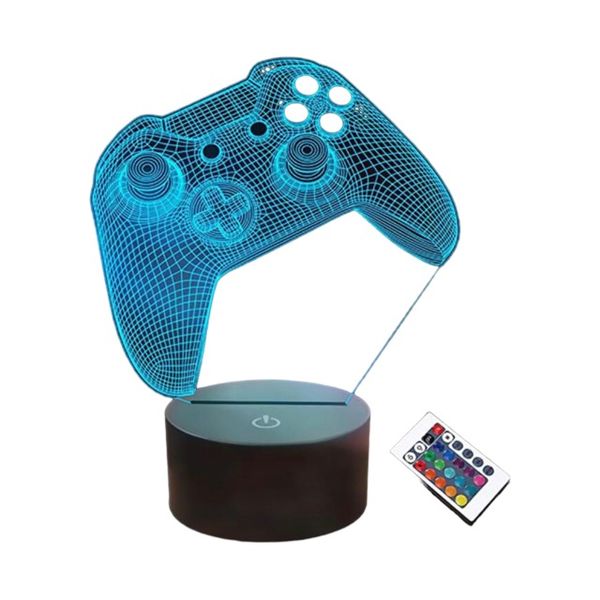 Gamepad Toy 3D Night Lights, LED Illusion Lamp with 16 Colour