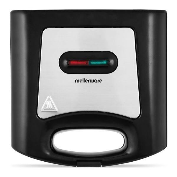 Mellerware Sandwich Maker 2 Slice Non-Stick Black 800W "Doppio" #