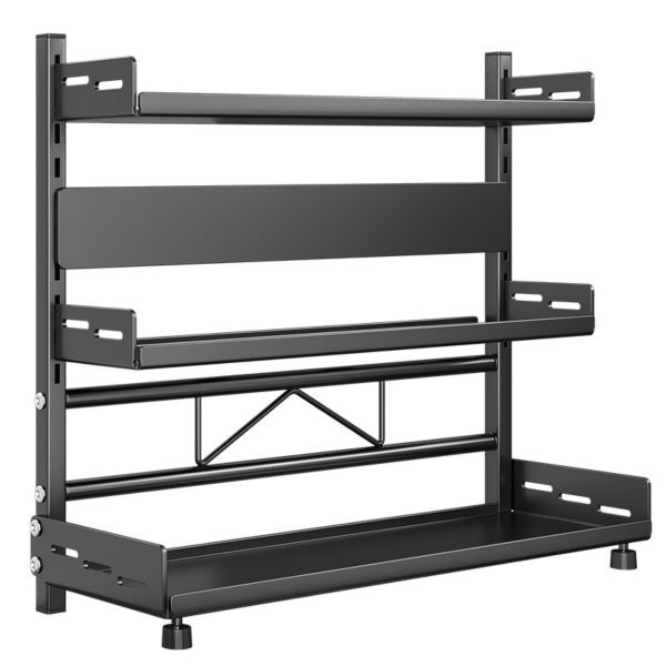 3 Tier Height-Adjustable Spice Rack Organization, Seasoning Storage Shelf
