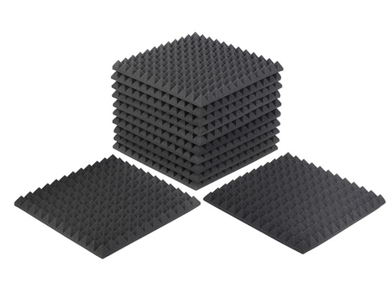 Echo-Less Acoustic Foam Pyramid Panels 2.5cm (12 Pack)